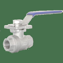 Кран шаровый муфтовый под привод нержавеющий (2PC), AISI304 DN15 (1/2"), (CF8), PN64, NK-BMp15/4