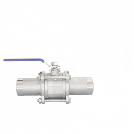 Кран шаровый трехходовой (L-тип) нержавеющий, AISI304 DN40 (1_1/2&quot;), (CF8), PN40, NK-BTl40/4