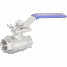 Кран шаровый муфтовый под привод нержавеющий, AISI304 DN20 (3/4&quot;), (CF8), PN64, NK-BMp20/4