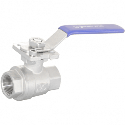 Кран шаровый муфтовый под привод нержавеющий, AISI304 DN20 (3/4&quot;), (CF8), PN64, NK-BMp20/4