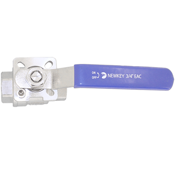 Кран шаровый муфтовый под привод нержавеющий, AISI304 DN20 (3/4"), (CF8), PN64, NK-BMp20/4