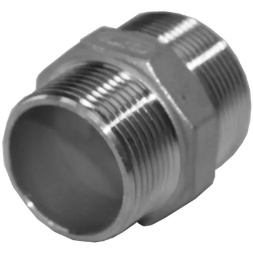 Ниппель резьбовой переходной нержавеющий, AISI304 DN50 х DN40 ( 2" х 1_1/2"), (CF8), PN16, NK-NМH50х40/4