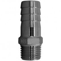 Штуцер елочка нержавеющий, AISI304 DN20 x 20mm (3/4&quot; x 20mm), (CF8), PN16, NK-FHN20x20/4