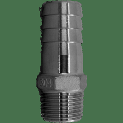 Штуцер елочка нержавеющий, AISI304 DN20 x 20mm (3/4" x 20mm), (CF8), PN16, NK-FHN20x20/4