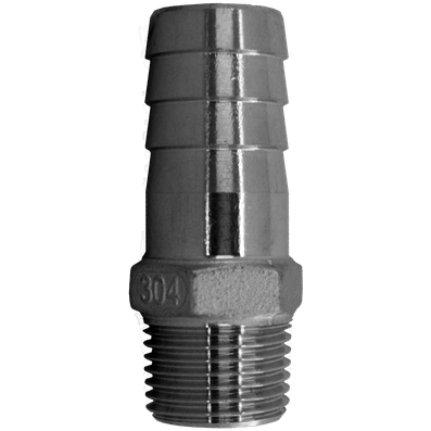 Штуцер елочка нержавеющий, AISI304 DN20 x 20mm (3/4&quot; x 20mm), (CF8), PN16, NK-FHN20x20/4