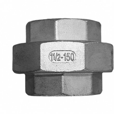 Американка вр/вр нержавеющая, AISI304 DN40 (1_1/2&quot;), (CF8), PTFE, PN16, NK-ADD40/4