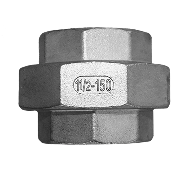 Американка вр/вр нержавеющая, AISI304 DN40 (1_1/2"), (CF8), PTFE, PN16, NK-ADD40/4