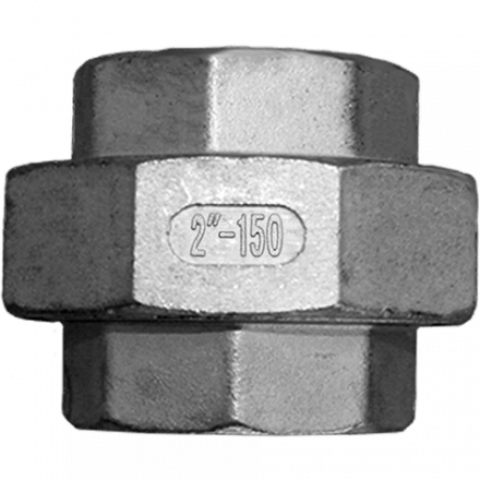 Американка вр/вр нержавеющая, AISI304 DN50 (2&quot;), (CF8), PTFE, PN16, NK-ADD50/4