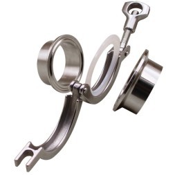 Clamp соединение в сборе DIN 32676, Silicon, AISI 304, DN 100 (104мм), NK-CLPСSil100/4