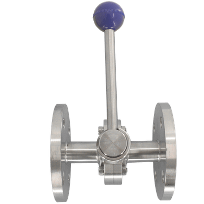 Затвор дисковый фланцевый нержавеющий, AISI304 DN40 (1_1/2"), (CF8), PN10, NK-DZf40/4