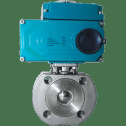 Кран шаровый фланцевый трехсоставной, DN50 (2"), AISI304 (CF8), PN16, с двухсторонним пневмоприводом AT63D