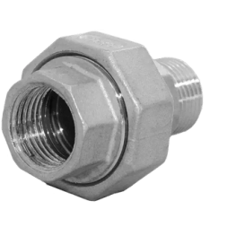 Американка нр/вр нержавеющая, AISI304 DN10 (3/8"), (CF8), PTFE, PN16, NK-ADM10/4