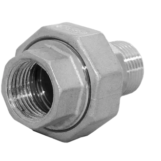 Американка нр/вр нержавеющая, AISI304 DN10 (3/8&quot;), (CF8), PTFE, PN16, NK-ADM10/4