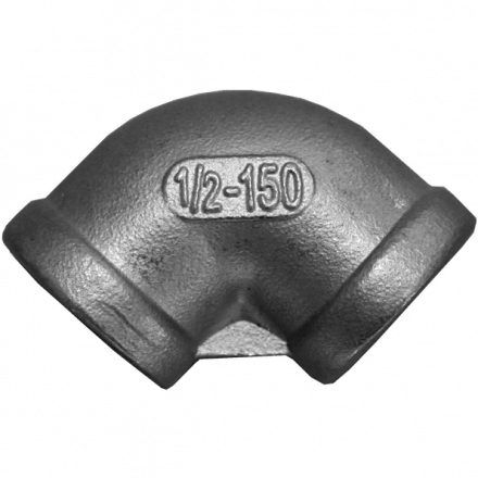 Отвод резьбовой вр/вр нержавеющий, AISI304 DN15 (1/2&quot;), (CF8), PN16, NK-FEDD15/4