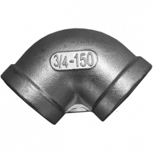 Отвод резьбовой вр/вр нержавеющий, AISI304 DN20 (3/4&quot;), (CF8), PN16, NK-FEDD20/4