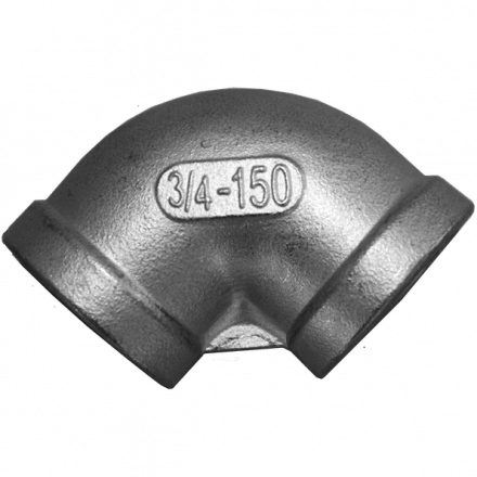 Отвод резьбовой вр/вр нержавеющий, AISI304 DN20 (3/4&quot;), (CF8), PN16, NK-FEDD20/4