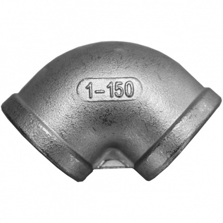 Отвод резьбовой вр/вр нержавеющий, AISI304 DN25 (1&quot;), (CF8), PN16, NK-FEDD25/4