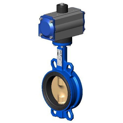 Затвор дисковый межфланцевый чугунный, DN100 (4"), с двусторонним пневмоприводом AT105D, NK-DZi100*AT105D