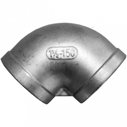 Отвод резьбовой вр/вр нержавеющий, AISI304 DN40(1_1/2), (CF8), PN16, NK-FEDD40/4