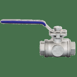 Кран шаровый трехходовой (T-тип) нержавеющий, AISI304 DN25 (1"), (CF8), PN40, NK-BTt25/4