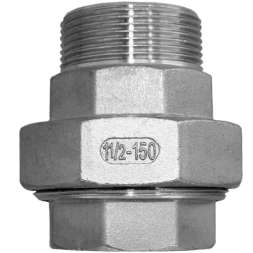 Американка нр/вр нержавеющая, AISI304 DN40 (1_1/2"), (CF8), PTFE, PN16, NK-ADM40/4