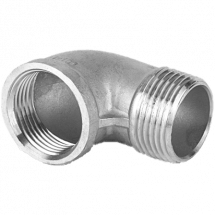 Отвод резьбовой вр/нр нержавеющий, AISI304 DN10 (3/8&quot;), (CF8), PN16, NK-FEDM10/4