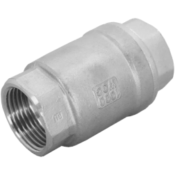 Обратный клапан муфтовый прямой нержавеющий, AISI304 DN25 (1"), (CF8), PN64, NK-CS25/4