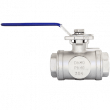 Кран шаровый трехходовой (T-тип) нержавеющий, AISI304 DN40 (1_1/2&quot;), (CF8), PN40, NK-BTt40/4