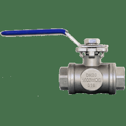 Кран шаровый трехходовой (T-тип) нержавеющий, AISI316 DN20 (3/4"), (CF8M), PN40, NK-BTt20/6