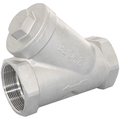 Обратный клапан муфтовый Y-тип нержавеющий, AISI304 DN40 (1_1/2"), (CF8), PN63, NK-YC40/4