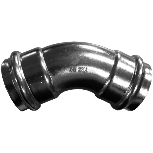 Пресс-отвод 45° нержавеющий, AISI304 22mm, CF8, PN16, NK-FEPP45°22/4