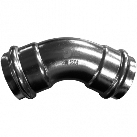 Пресс-отвод 45° нержавеющий, AISI304 28mm, CF8, PN16, NK-FEPP45°28/4