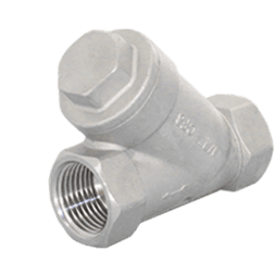 Обратный клапан муфтовый Y-тип нержавеющий, AISI316 DN15 (1/2"), (CF8M), PN63, NK-YC15/6