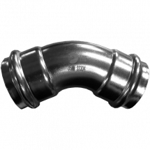 Пресс-отвод 45° нержавеющий, AISI304 35mm, CF8, PN16, NK-FEPP45°35/4