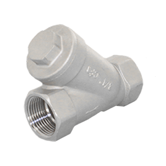 Обратный клапан муфтовый Y-тип нержавеющий, AISI316 DN20 (3/4"), (CF8M), PN63, NK-YC20/6