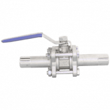 Кран шаровый приварной трехсоставной нержавеющий (3PC), AISI316 DN10 (3/8&quot;), (CF8M), PN64, NK-BE10/6