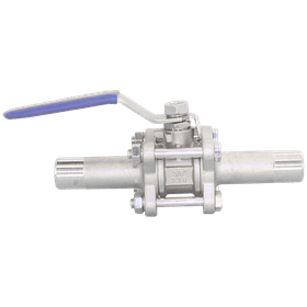 Кран шаровый приварной трехсоставной нержавеющий (3PC), AISI316 DN10 (3/8&quot;), (CF8M), PN64, NK-BE10/6