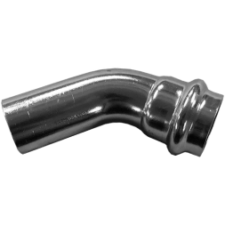 Пресс-отвод однораструбный 45° нержавеющий, AISI304 18mm, CF8, PN16, NK-FEPE45°18/4