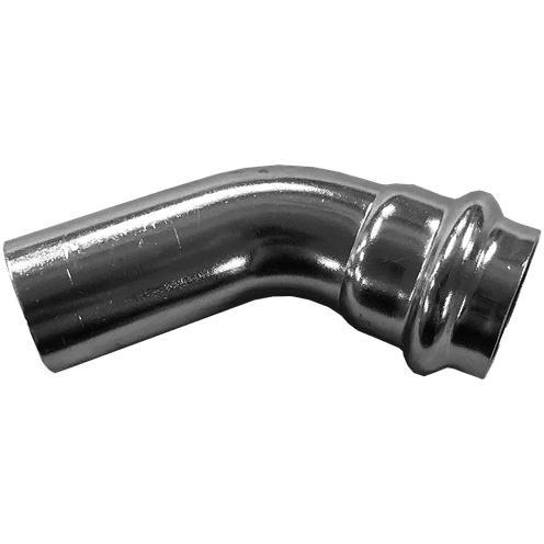 Пресс-отвод однораструбный 45° нержавеющий, AISI304 18mm, CF8, PN16, NK-FEPE45°18/4