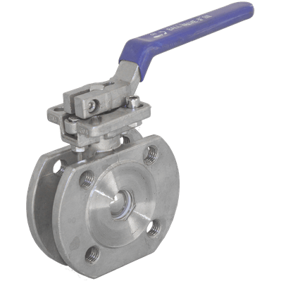 Кран шаровый межфланцевый под привод нержавеющий (1PC), AISI304 DN20 (3/4"), (CF8), PN16, NK-BIFp20/4