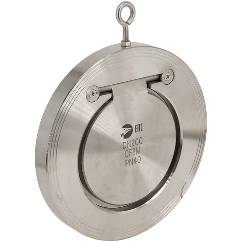 Обратный клапан межфланцевый хлопушка нержавеющий, AISI304 DN200 (8"), (CF8), PN40, NKAel-CSD200/4