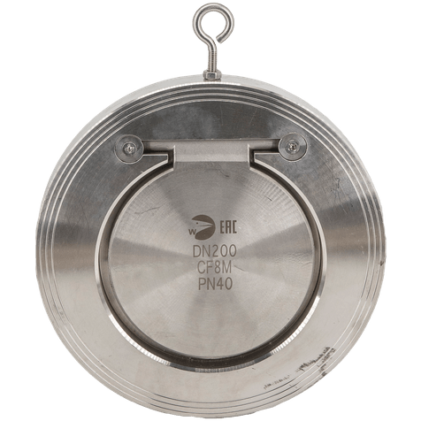 Обратный клапан межфланцевый хлопушка нержавеющий, AISI304 DN200 (8"), (CF8), PN40, NKAel-CSD200/4