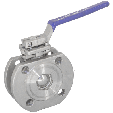 Кран шаровый межфланцевый под привод нержавеющий (1PC), AISI304 DN32 (1_1/4&quot;), (CF8), PN16, NK-BIFp32/4