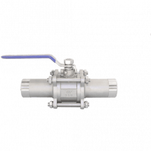 Кран шаровый приварной трехсоставной нержавеющий (3PC), AISI316 DN40 (1_1/2&quot;), (CF8M), PN40, NK-BE40/6
