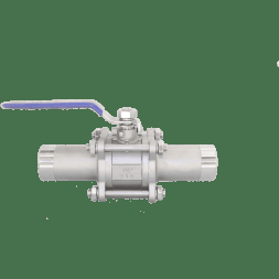 Кран шаровый приварной трехсоставной нержавеющий (3PC), AISI316 DN40 (1_1/2"), (CF8M), PN40, NK-BE40/6
