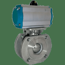 Кран шаровый межфланцевый, AISI304 DN80 (3"), с двухсторонним пневмоприводом AT92D, NK-BIFp80/4*AT92D