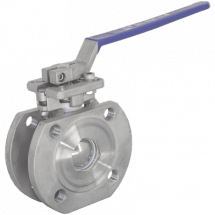 Кран шаровый межфланцевый под привод нержавеющий (1PC), AISI304 DN40 (1_1/2&quot;), (CF8), PN16, NK-BIFp40/4