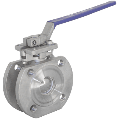 Кран шаровый межфланцевый под привод нержавеющий (1PC), AISI304 DN40 (1_1/2&quot;), (CF8), PN16, NK-BIFp40/4