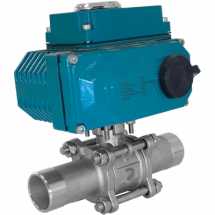 Кран шаровый приварной, AISI304 DN 100 (4&quot;), с электроприводом AC 220V (C-10), NK-BEp100/4*PEAH100