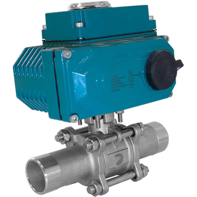 Кран шаровый приварной, AISI304 DN 100 (4"), с электроприводом AC 220V (C-10), NK-BEp100/4*PEAH100